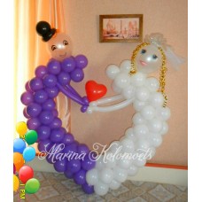 Серце закохані з кульок